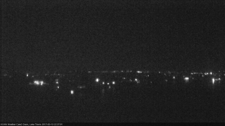 Lake Travis webcam, March 13, 2017 10:00 PM CT