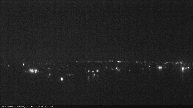 Lake Travis webcam, March 13, 2017 10:20 PM CT
