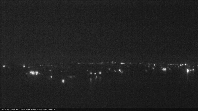 Lake Travis webcam, March 13, 2017 10:25 PM CT