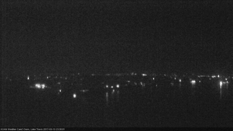 Lake Travis webcam, March 13, 2017 10:50 PM CT