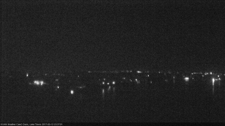 Lake Travis webcam, March 13, 2017 11:00 PM CT