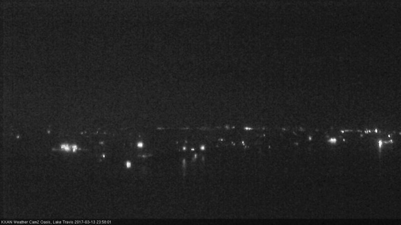 Lake Travis webcam, March 13, 2017 11:30 PM CT