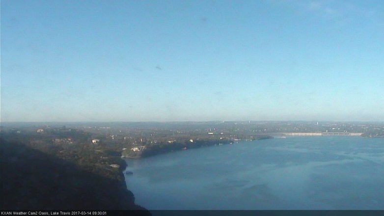 Lake Travis webcam, March 14, 2017 9:00 AM CT