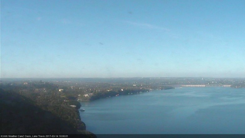 Lake Travis webcam, March 14, 2017 9:15 AM CT