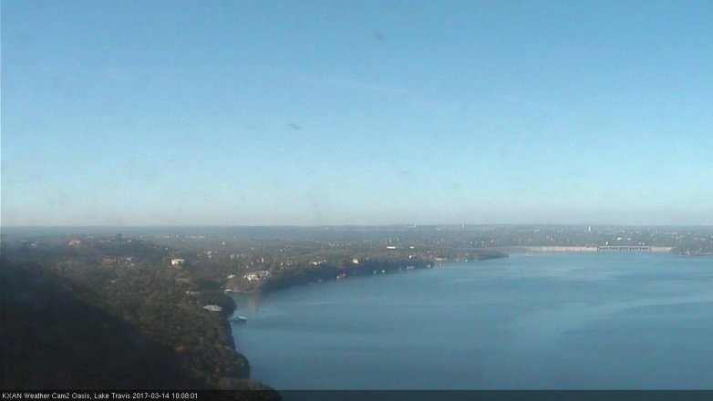 Lake Travis webcam, March 14, 2017 9:20 AM CT