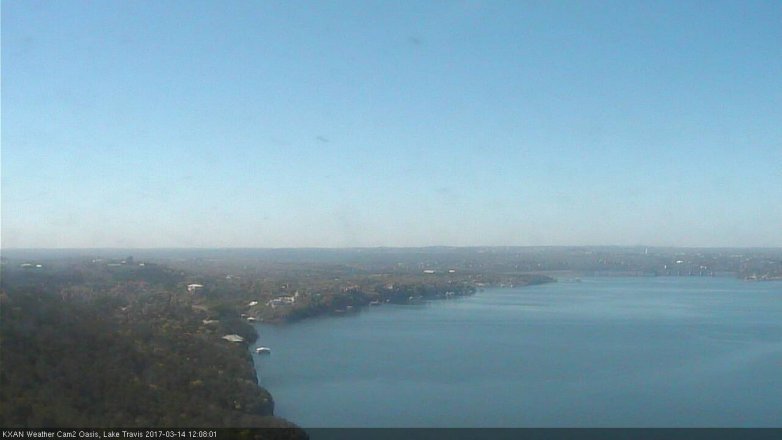 Lake Travis webcam, March 14, 2017 11:25 AM CT