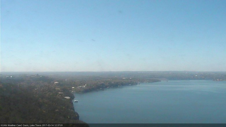 Lake Travis webcam, March 14, 2017 12:00 PM CT