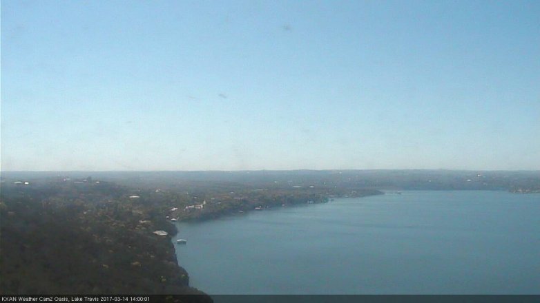 Lake Travis webcam, March 14, 2017 1:05 PM CT