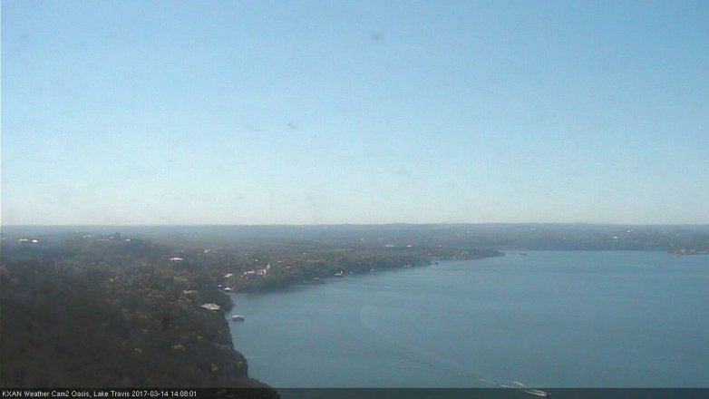 Lake Travis webcam, March 14, 2017 1:20 PM CT