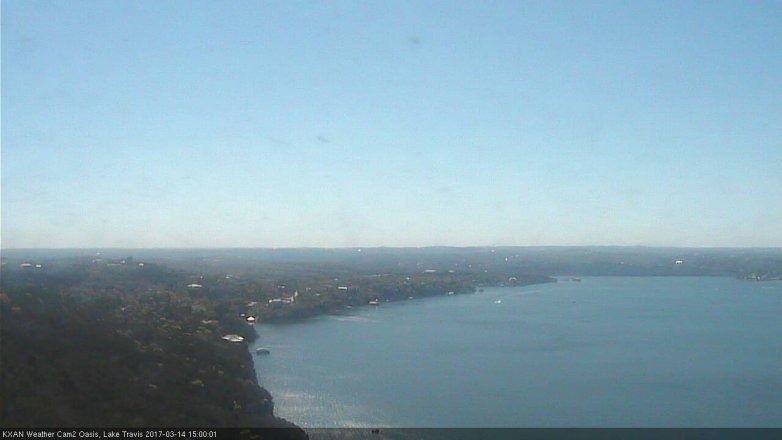 Lake Travis webcam, March 14, 2017 2:10 PM CT