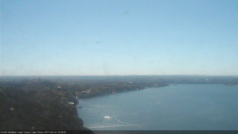 Lake Travis webcam, March 14, 2017 2:40 PM CT