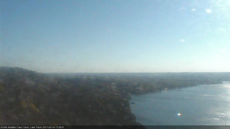 Lake Travis webcam, March 14, 2017 4:55 PM CT