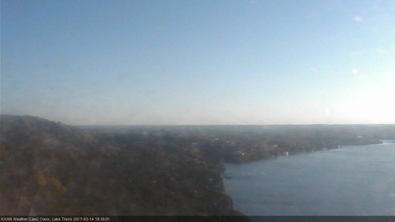 Lake Travis webcam, March 14, 2017 5:55 PM CT