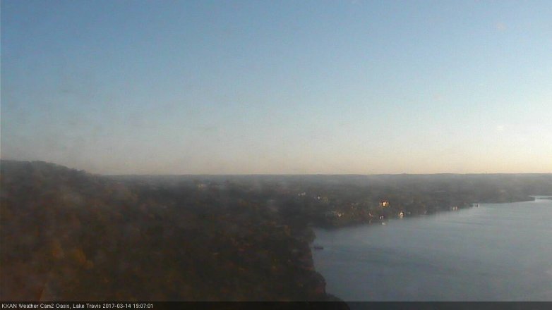 Lake Travis webcam, March 14, 2017 6:25 PM CT