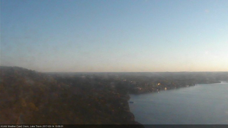 Lake Travis webcam, March 14, 2017 6:35 PM CT