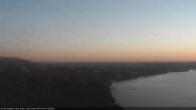 Lake Travis webcam, March 14, 2017 6:45 PM CT