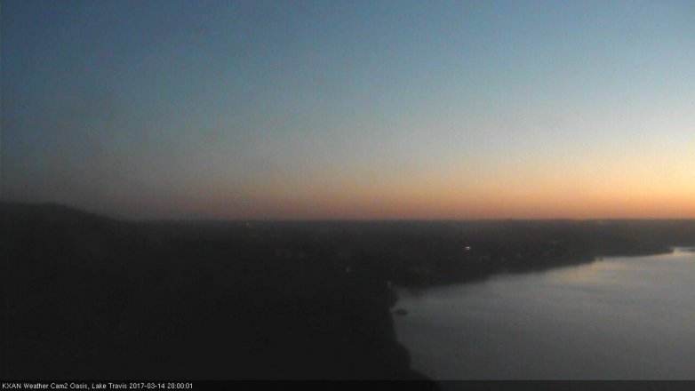 Lake Travis webcam, March 14, 2017 7:25 PM CT