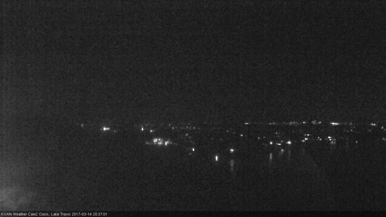 Lake Travis webcam, March 14, 2017 7:45 PM CT