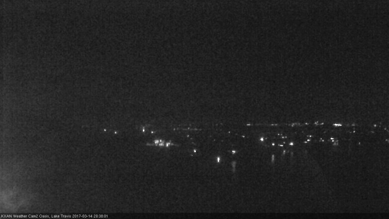 Lake Travis webcam, March 14, 2017 8:05 PM CT