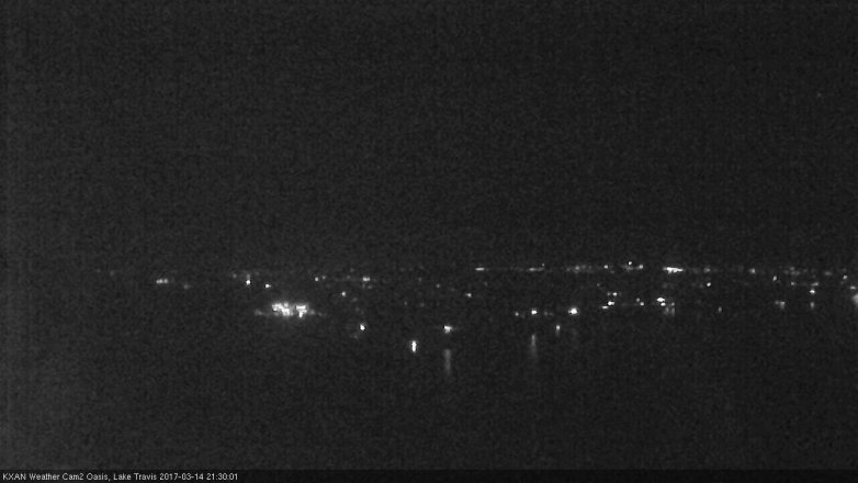 Lake Travis webcam, March 14, 2017 9:00 PM CT