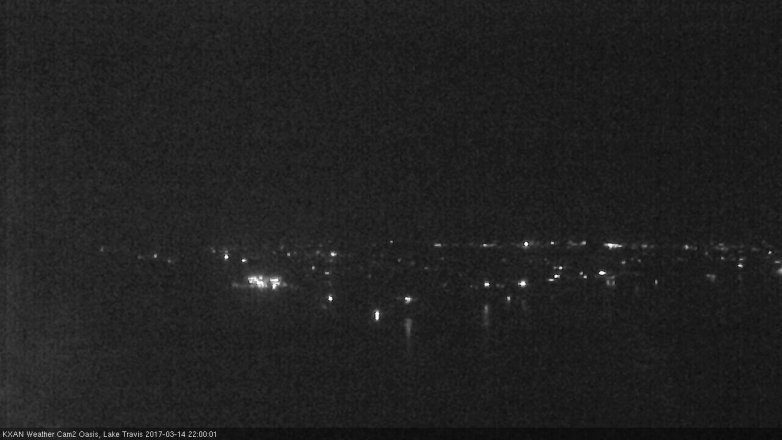 Lake Travis webcam, March 14, 2017 9:05 PM CT