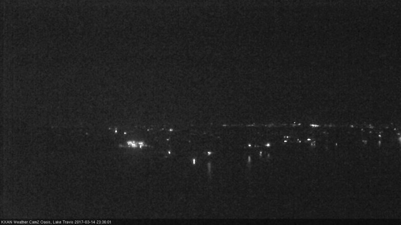 Lake Travis webcam, March 14, 2017 10:45 PM CT