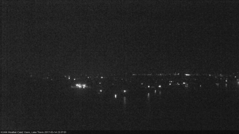 Lake Travis webcam, March 14, 2017 10:55 PM CT
