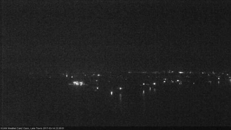 Lake Travis webcam, March 14, 2017 11:00 PM CT