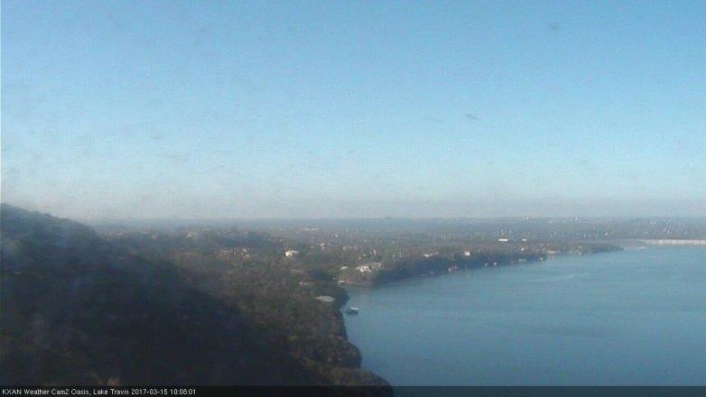 Lake Travis webcam, March 15, 2017 9:20 AM CT