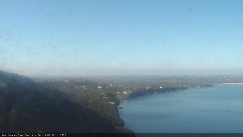 Lake Travis webcam, March 15, 2017 9:25 AM CT