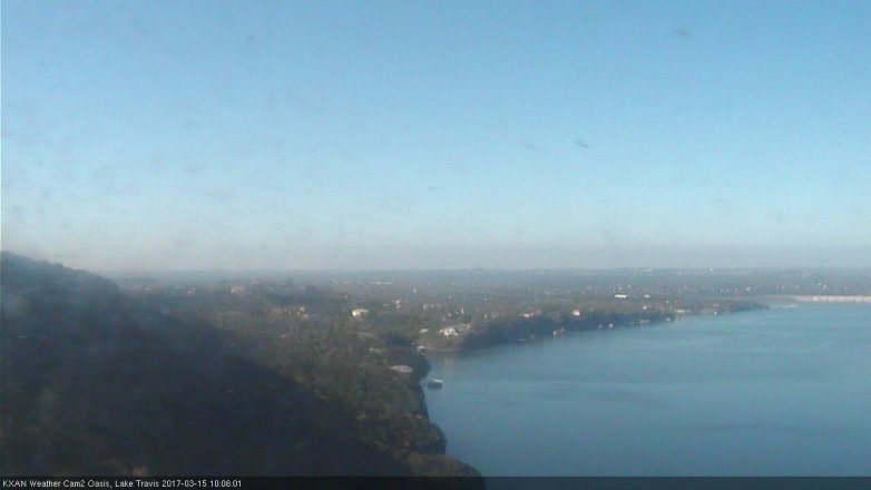 Lake Travis webcam, March 15, 2017 9:30 AM CT