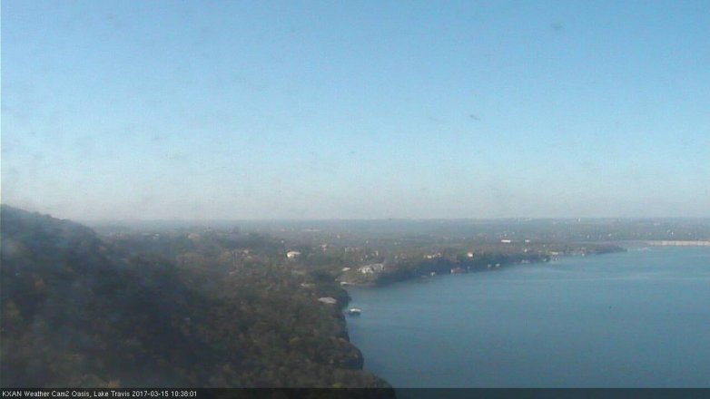 Lake Travis webcam, March 15, 2017 9:50 AM CT