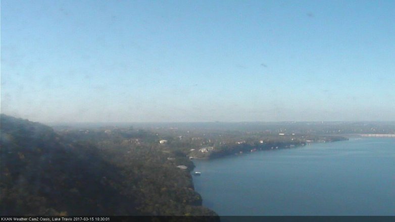 Lake Travis webcam, March 15, 2017 9:55 AM CT
