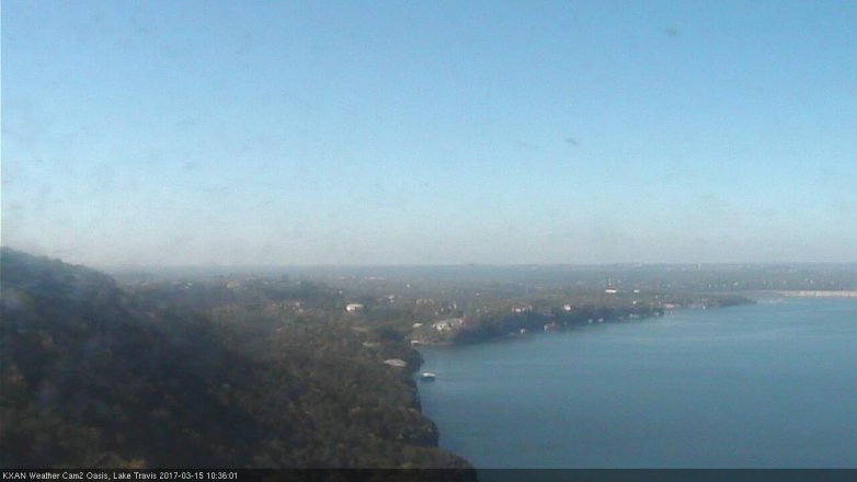 Lake Travis webcam, March 15, 2017 10:00 AM CT