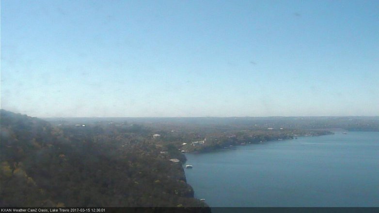 Lake Travis webcam, March 15, 2017 12:00 PM CT