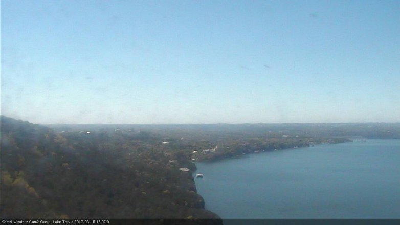 Lake Travis webcam, March 15, 2017 12:10 PM CT