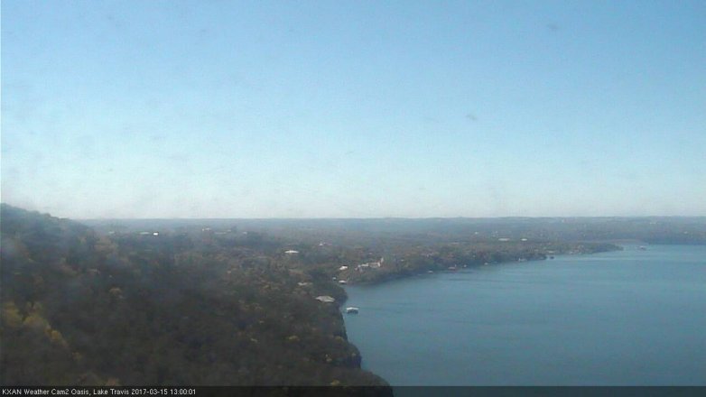 Lake Travis webcam, March 15, 2017 12:30 PM CT