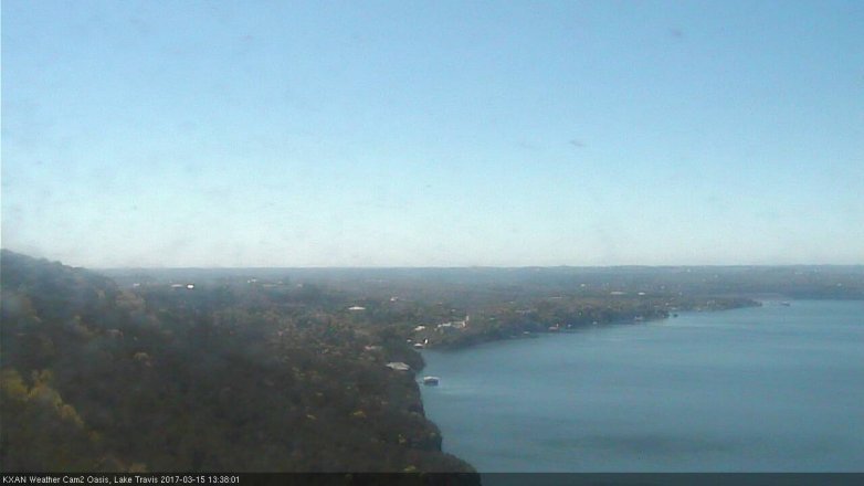 Lake Travis webcam, March 15, 2017 1:10 PM CT