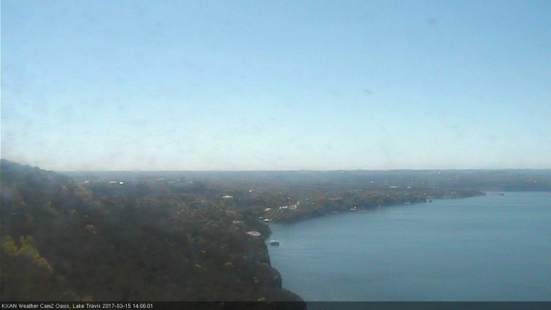Lake Travis webcam, March 15, 2017 1:35 PM CT