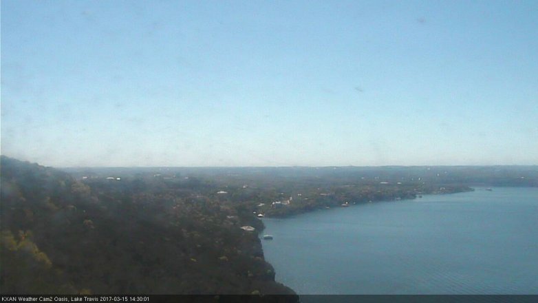 Lake Travis webcam, March 15, 2017 1:45 PM CT