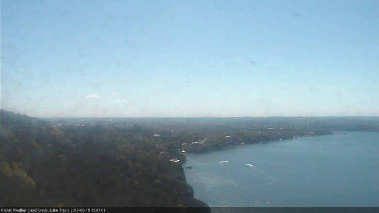 Lake Travis webcam, March 15, 2017 2:10 PM CT