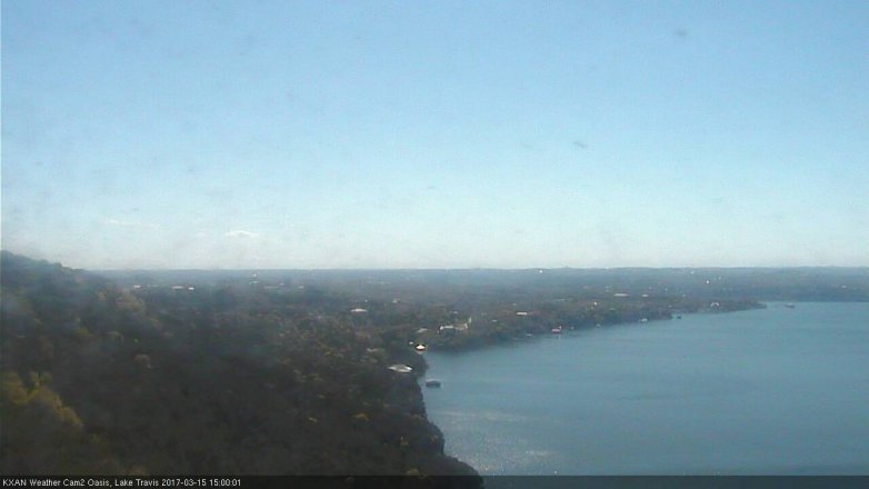 Lake Travis webcam, March 15, 2017 2:20 PM CT