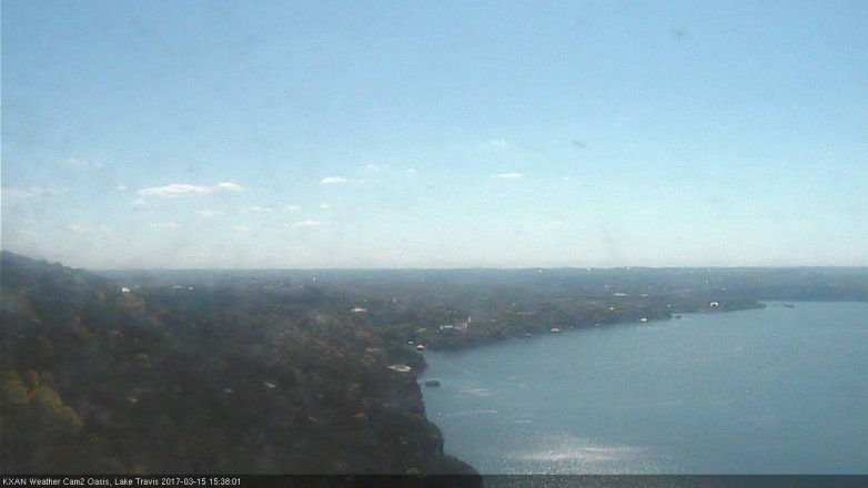 Lake Travis webcam, March 15, 2017 2:50 PM CT