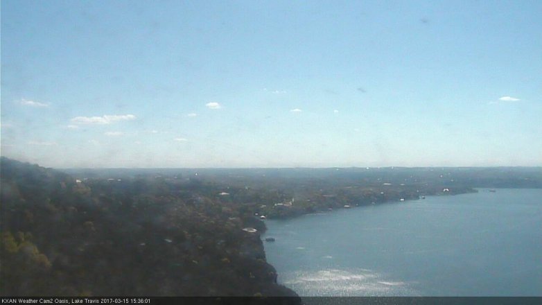 Lake Travis webcam, March 15, 2017 3:00 PM CT
