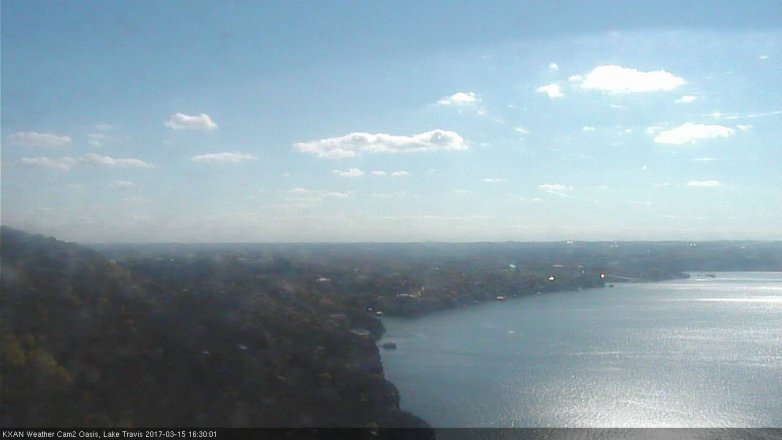 Lake Travis webcam, March 15, 2017 3:35 PM CT