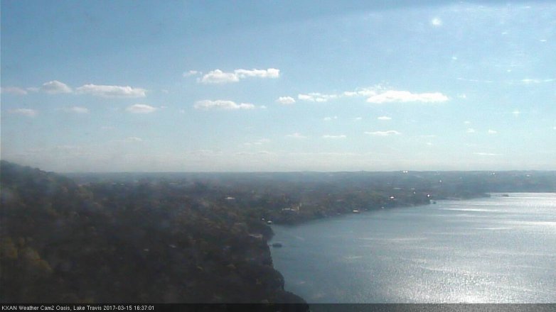 Lake Travis webcam, March 15, 2017 3:40 PM CT