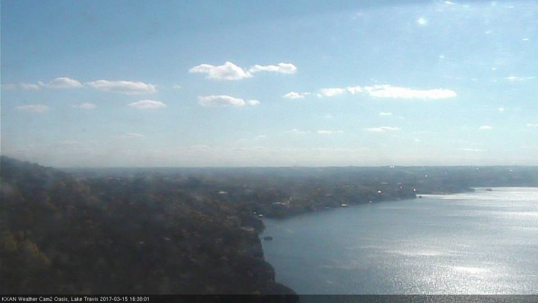 Lake Travis webcam, March 15, 2017 3:45 PM CT