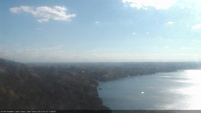 Lake Travis webcam, March 15, 2017 4:15 PM CT