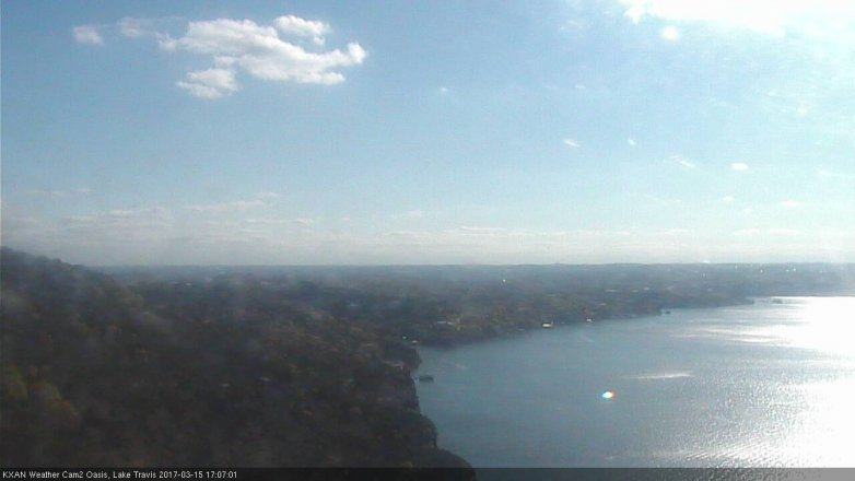 Lake Travis webcam, March 15, 2017 4:35 PM CT