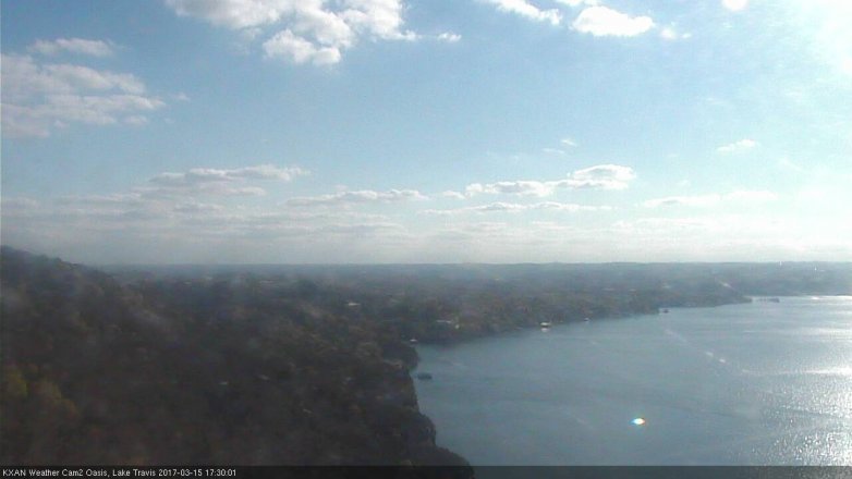 Lake Travis webcam, March 15, 2017 4:40 PM CT
